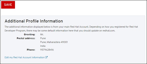 RedHat Account Setting Step3-3