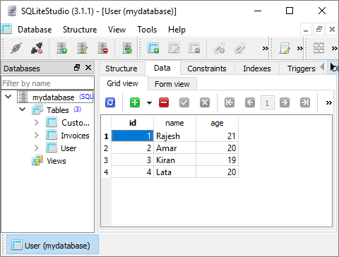 SQLite Stuidio GUI