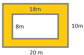 Area between two rectangles Quiz1