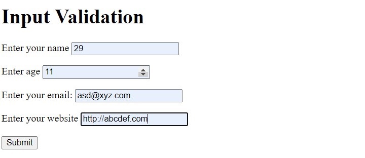 PHP Form Validation 1