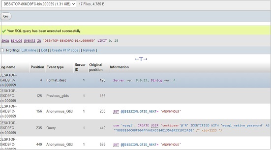 Binary Logs Example