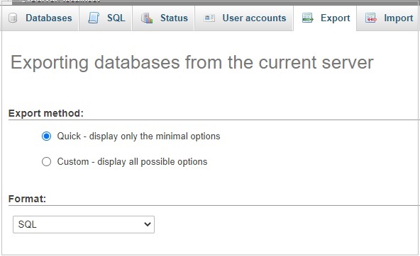 Export Dashboard