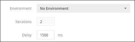 Environment dropdown