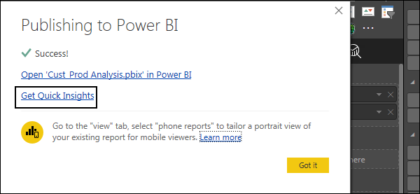 Report Power BI Service