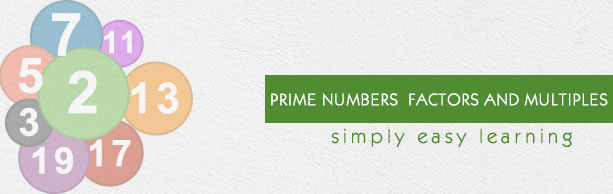 Prime Numbers Factors and Multiples