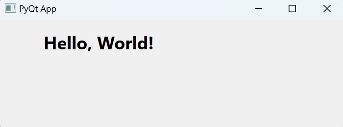 PyQt Hello World