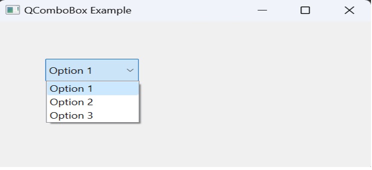 pyqt Qcombobox basic usage