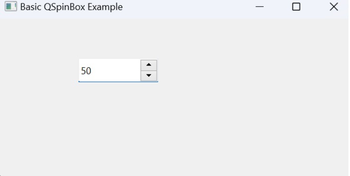 pyqt qspinBox basic usage