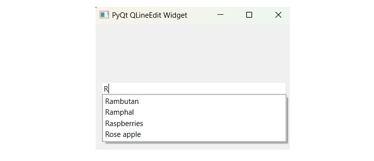 qlineedit Auto Complete