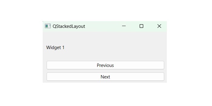 qstackedlayout Example Two