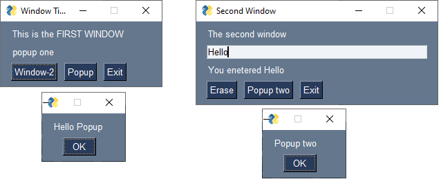 Multiple Windows