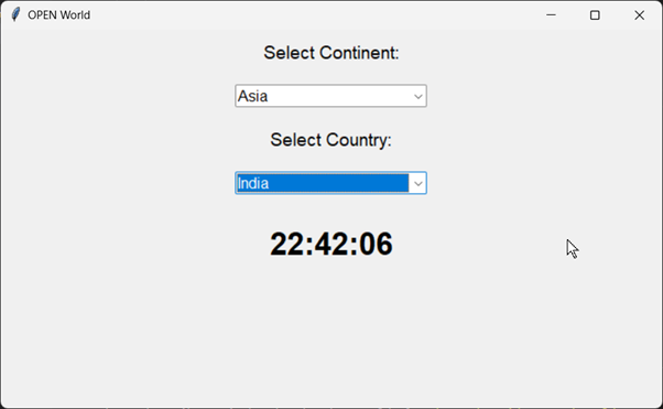 Continent Selection