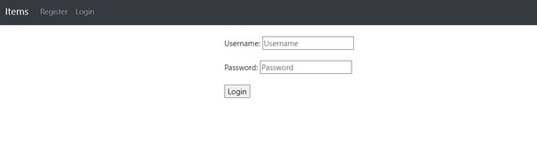 Login page