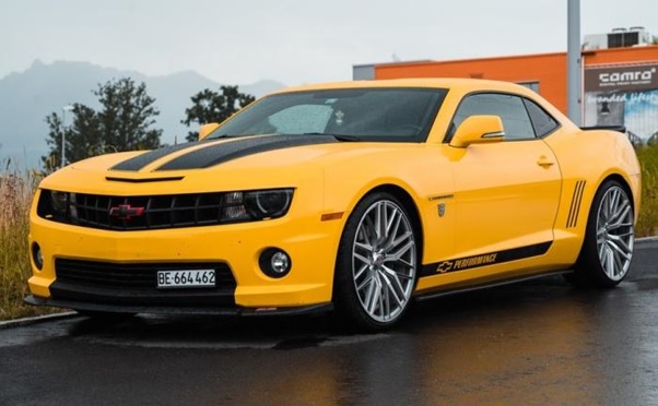 balck and yellow car