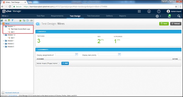 Test Design Panel