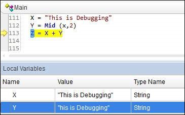 Debugging using Break Point