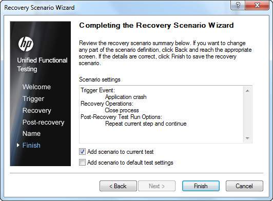 Recovery Scenario Manager Access