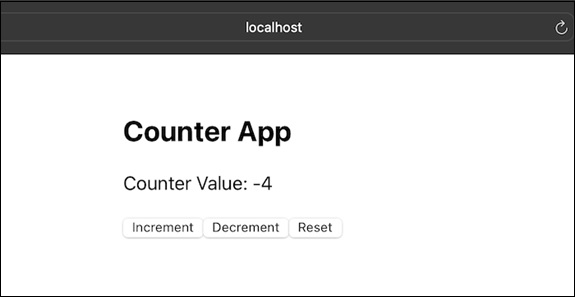 counter app increment