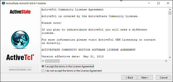 Accept License Agreement