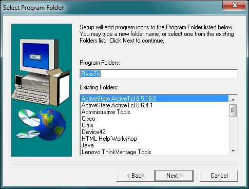 Program Folder Location