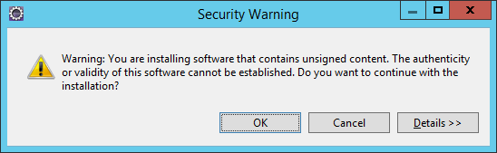 Security Warning