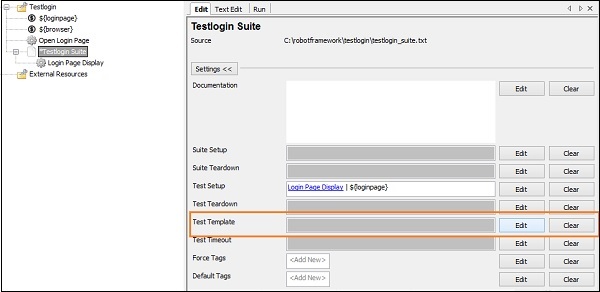 data driven test cases