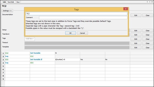 Executing Test Case