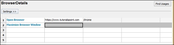 New User Keyword test case.