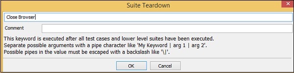 Suite Teardown Details