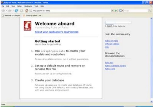Rails Welcome Message