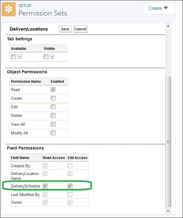 Field Edit Permission Set