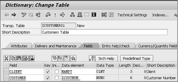 Change Table