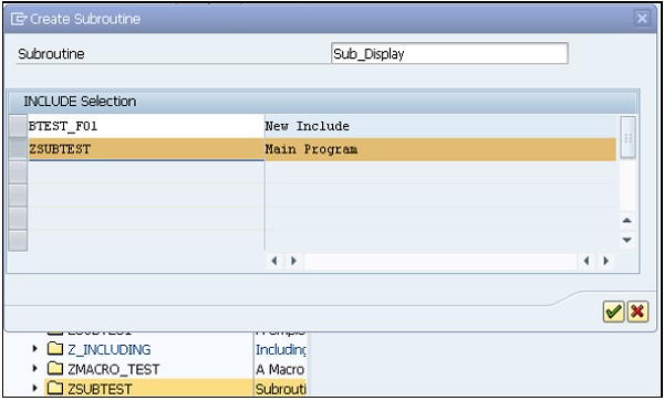 Create Subroutine