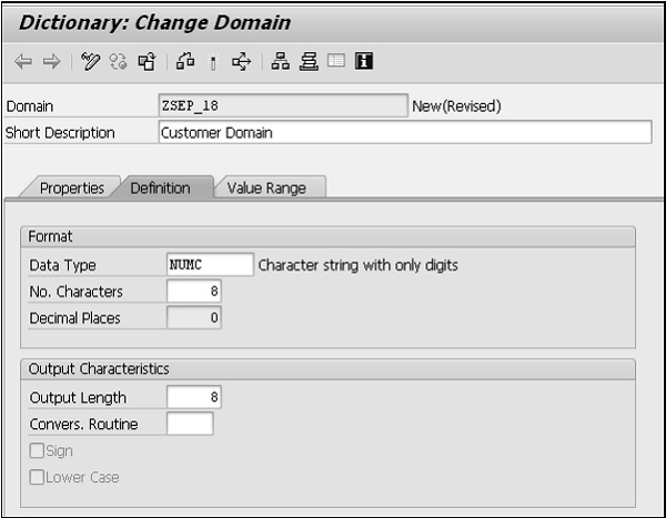 Dictionary Change Domain