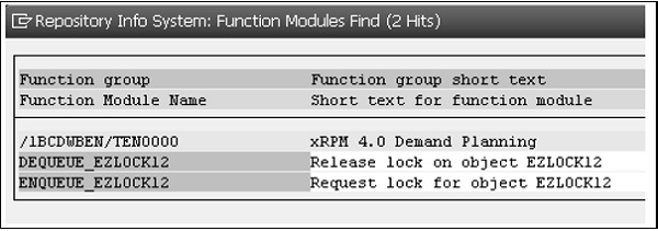 Lock Function Modules