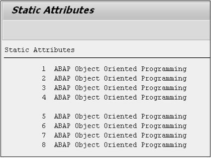 Static Attributes