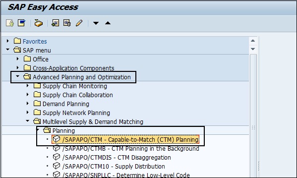 Advanced Planning and Optimization