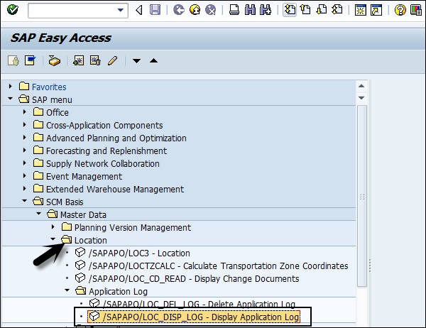 Display Application Log