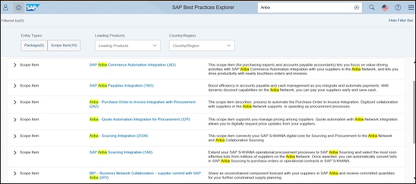 SAP Best Practice