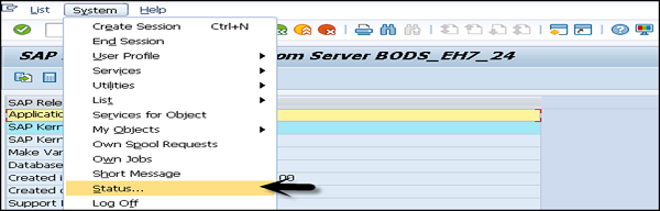 SAP Status