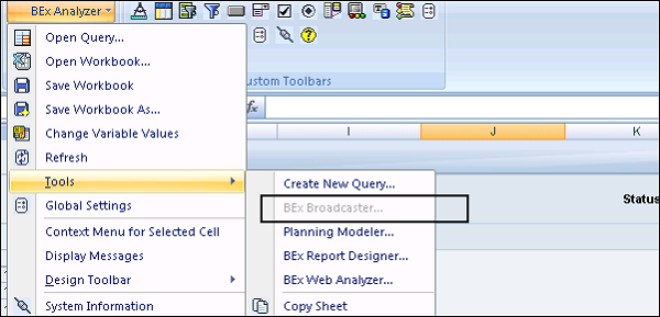 Broadcaster in Analyzer