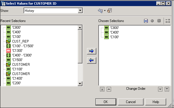 Filter Selection