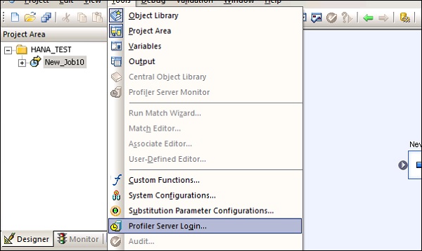 Profiler Server Login