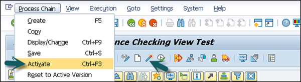 Activate Process Chain