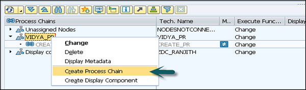 Create Process Chain