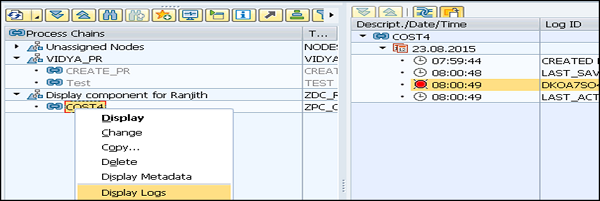 Display Log