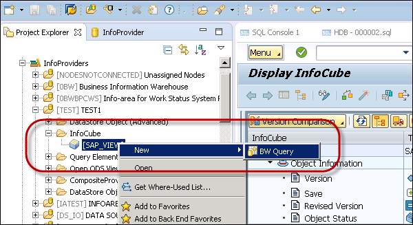 Define BW Query