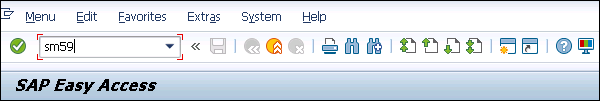 Enter Transaction Number sm59