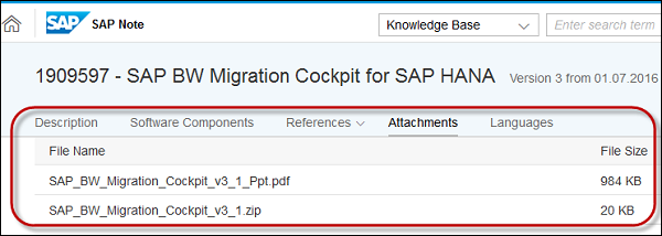 SAP BW Migration Cockpit