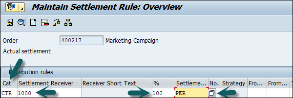 Maintain Settlement Rule